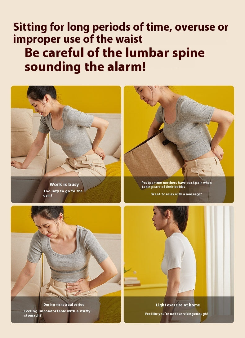 💆‍♀️ EMS Waist Massager – Heating & Warming Support Belt for Pain Relief CJ