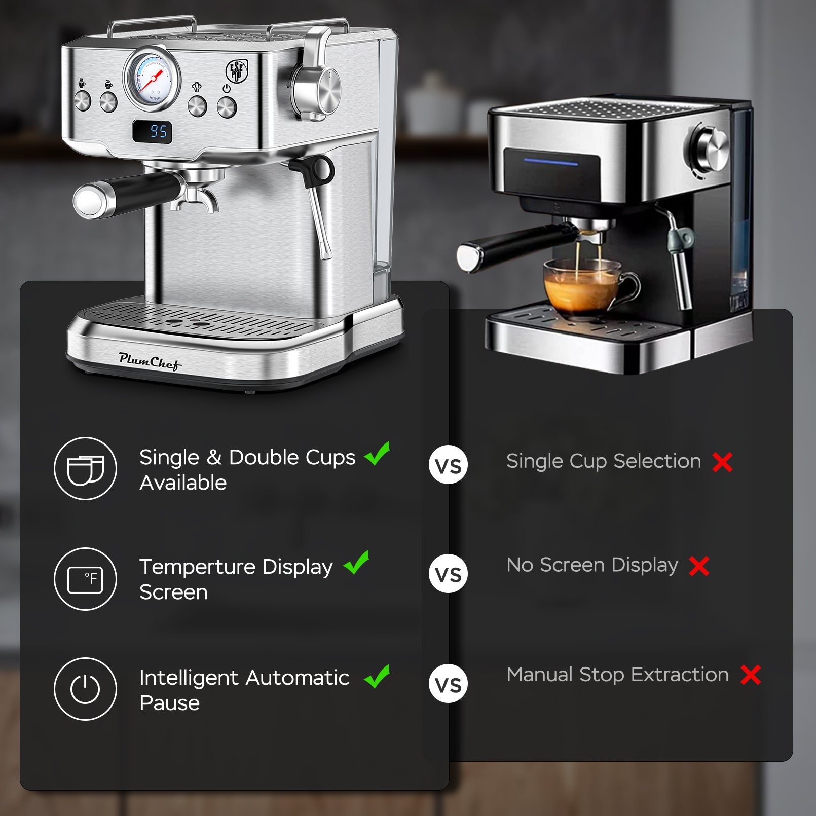 ☕ 20-Bar Professional Espresso Machine Smart Kitchen & Home