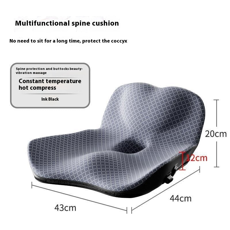 🔥 Heated Cushion with Backrest – Office & Home Ergonomic Seat Pad CJ