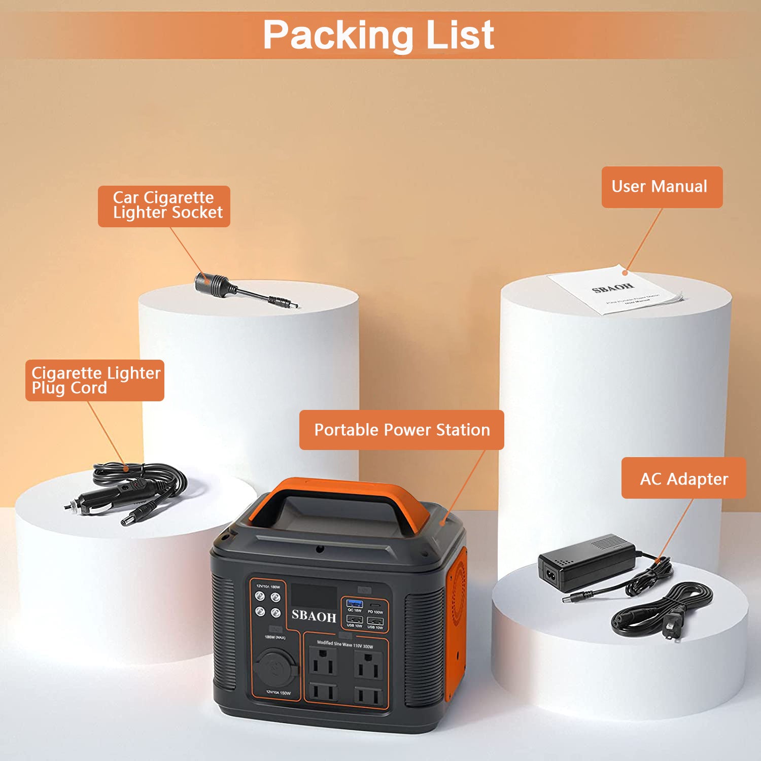 296Wh Portable Solar Power Station - SmartPursue™