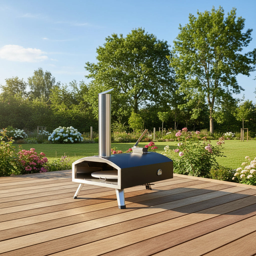 12″ Portable Outdoor Wood-Pellet Pizza Oven CJ US