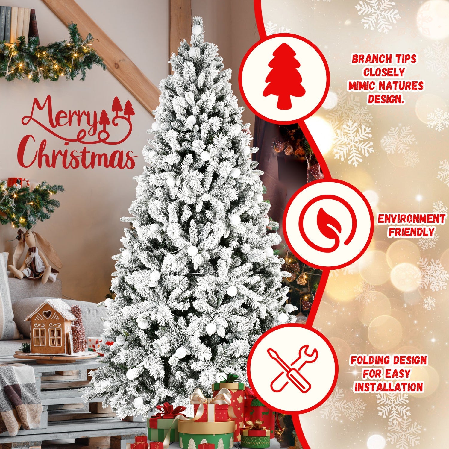 🎄 PVC Christmas Tree – Festive Home Decoration CJ US