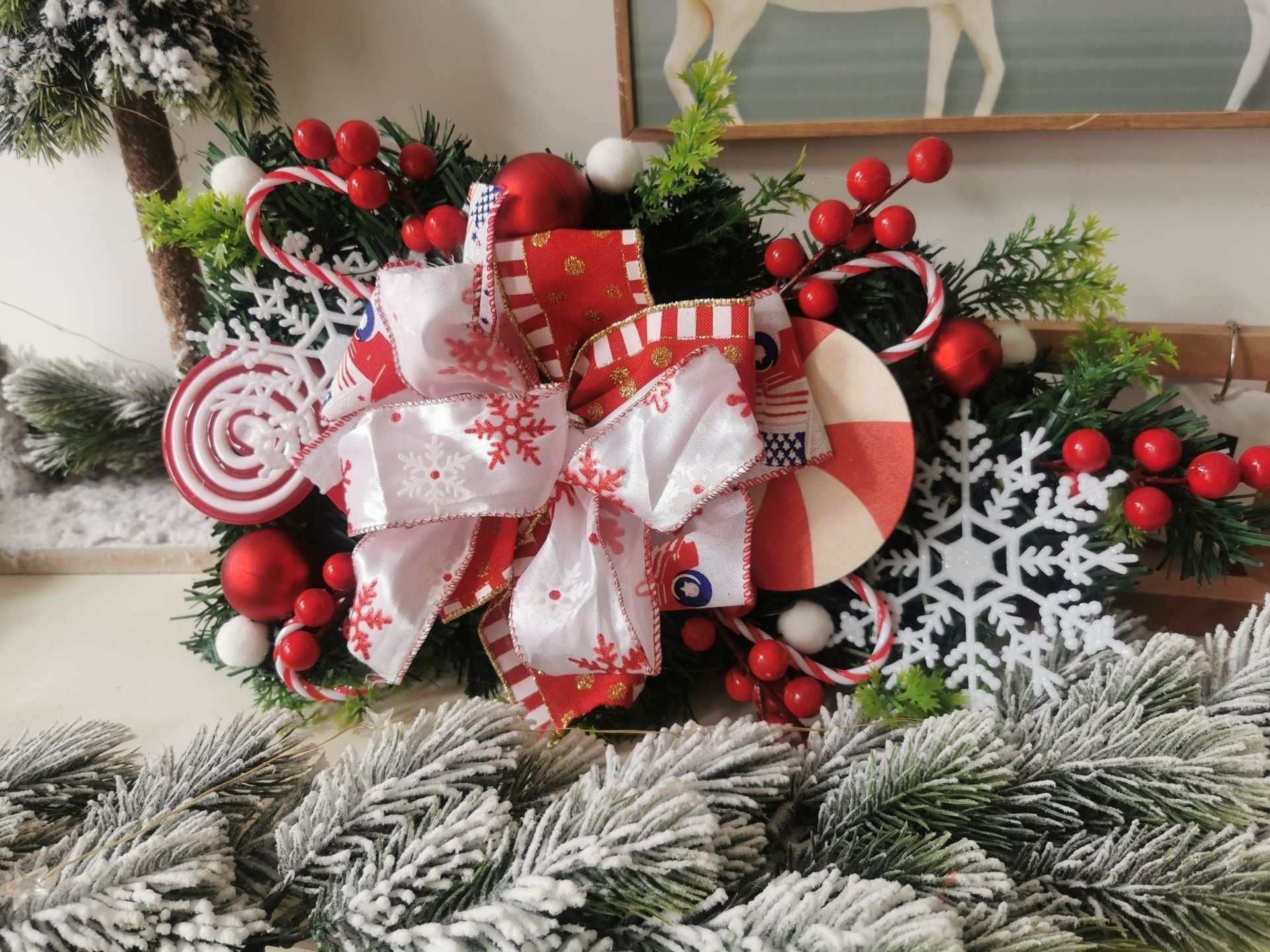 🎄 Christmas Upside-Down Tree – Unique Door & Wall Holiday Decoration CJ