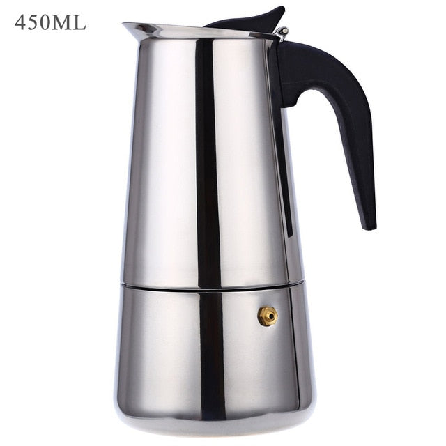 Stainless Steel Moka Coffee Pot – Moka Espresso & Latte Percolator - SmartPursue™