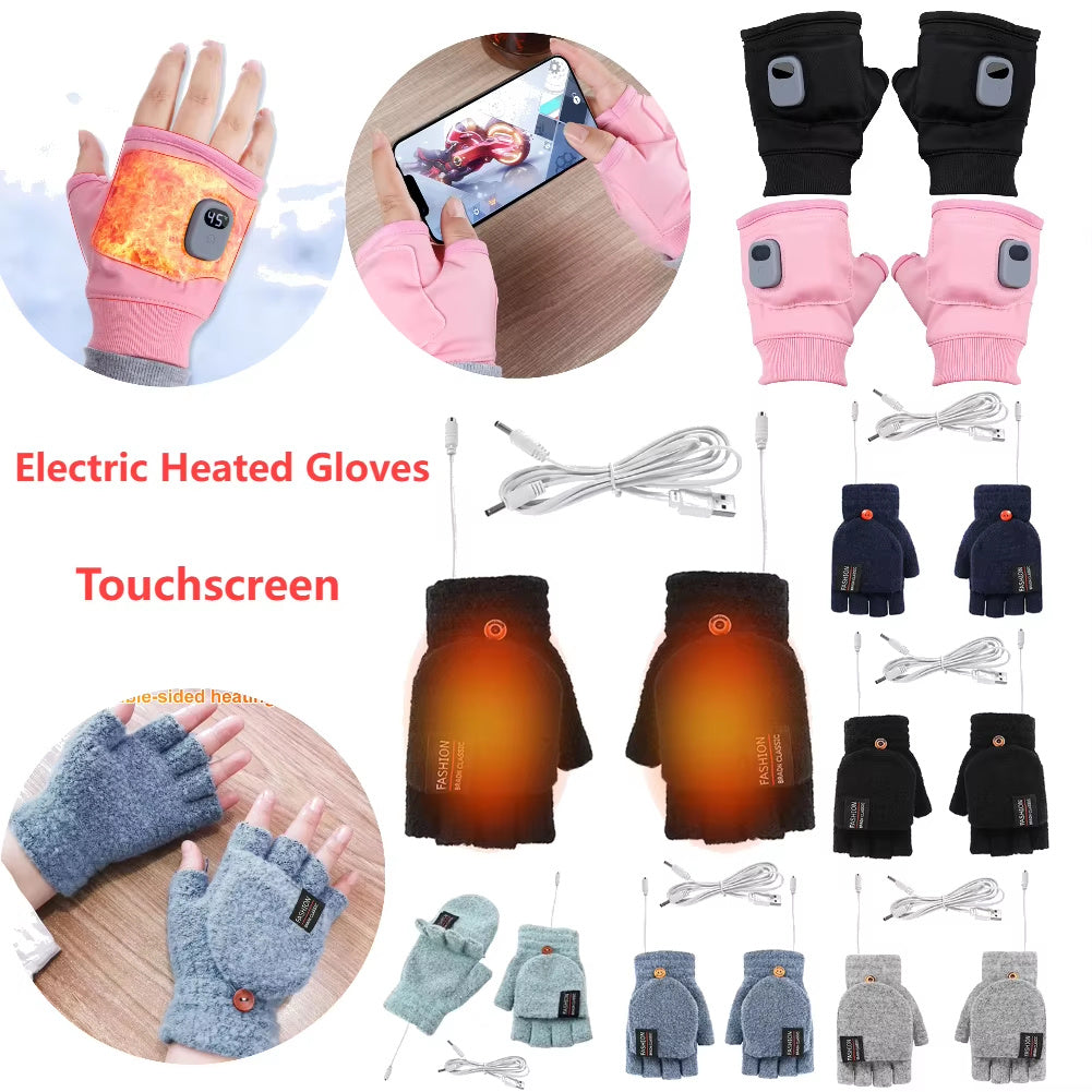 🧤 Electric Heating Winter Gloves – USB Rechargeable Smart Warm Gloves Travel & Portable Gadgets