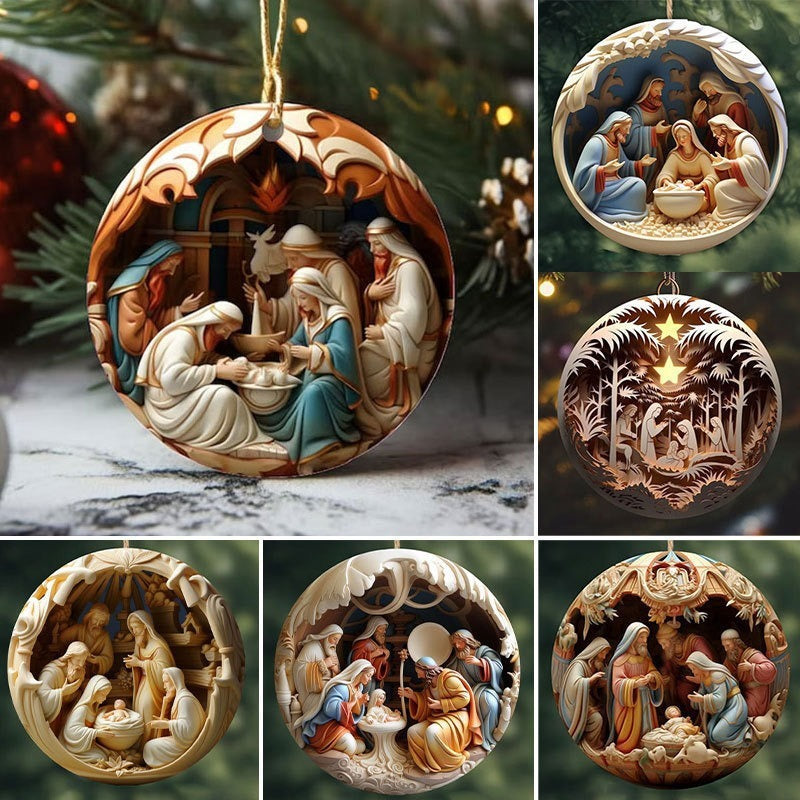 🎄 Christmas Acrylic Car Pendant – Creative Hanging Holiday Decoration CJ