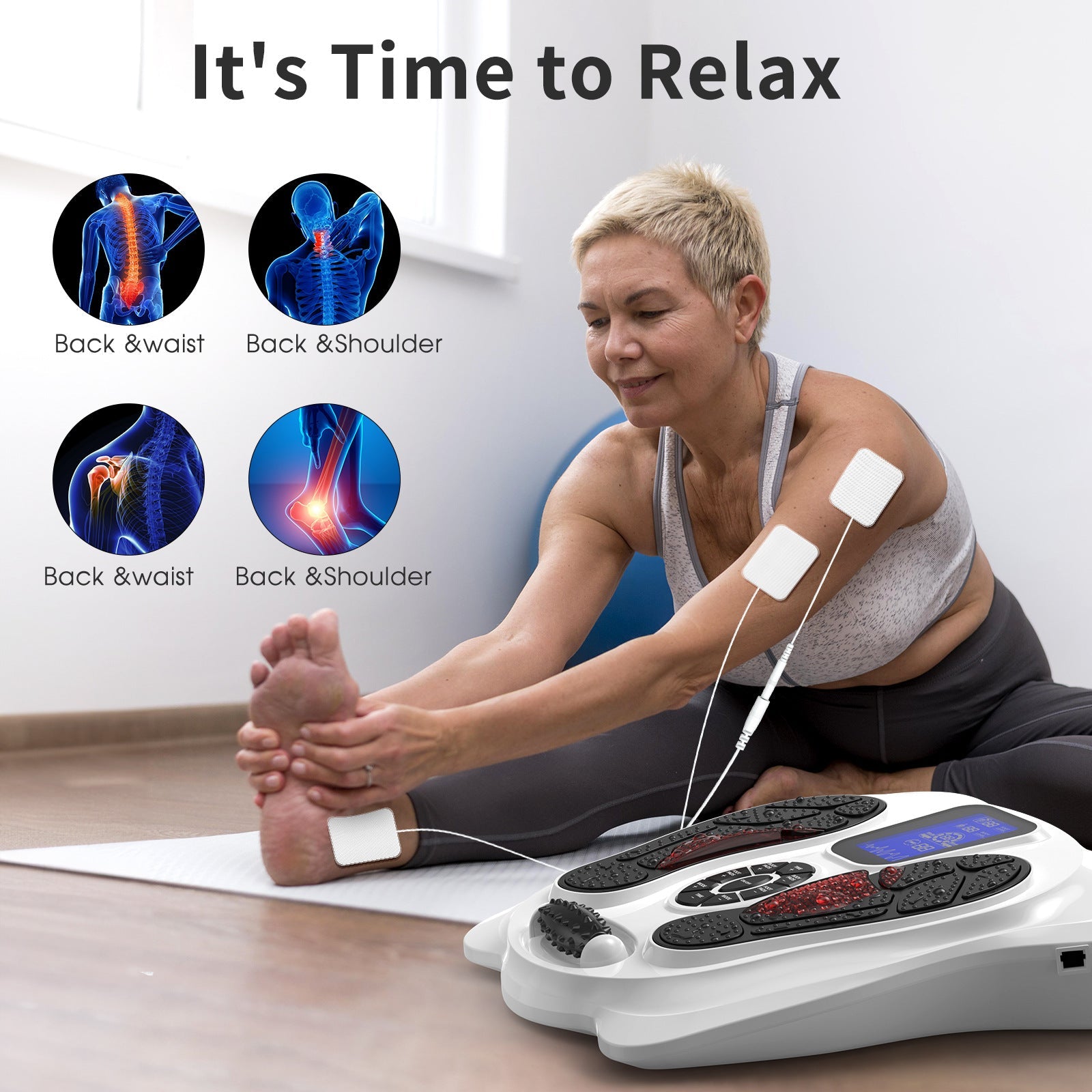 Vibrating Foot Massager Infrared Electric Circulation Machine Wellness Gadgets