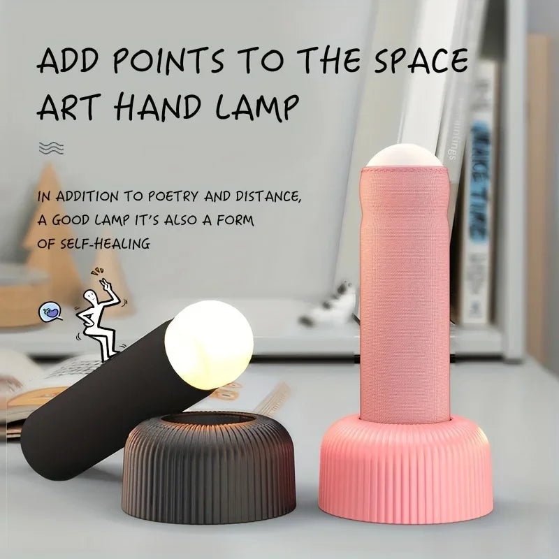 🌙 Creative Handheld Night Light – LED Beads Lantern with Table Base CJ