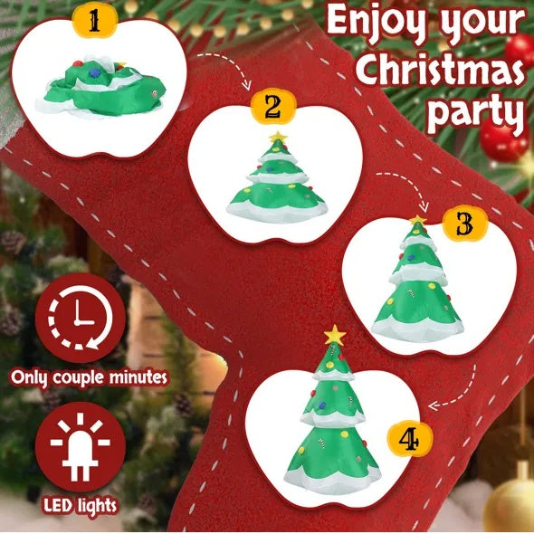 6.9 FT Lighted Christmas Inflatable Decoration - Inflatable Christmas Tree CJ US