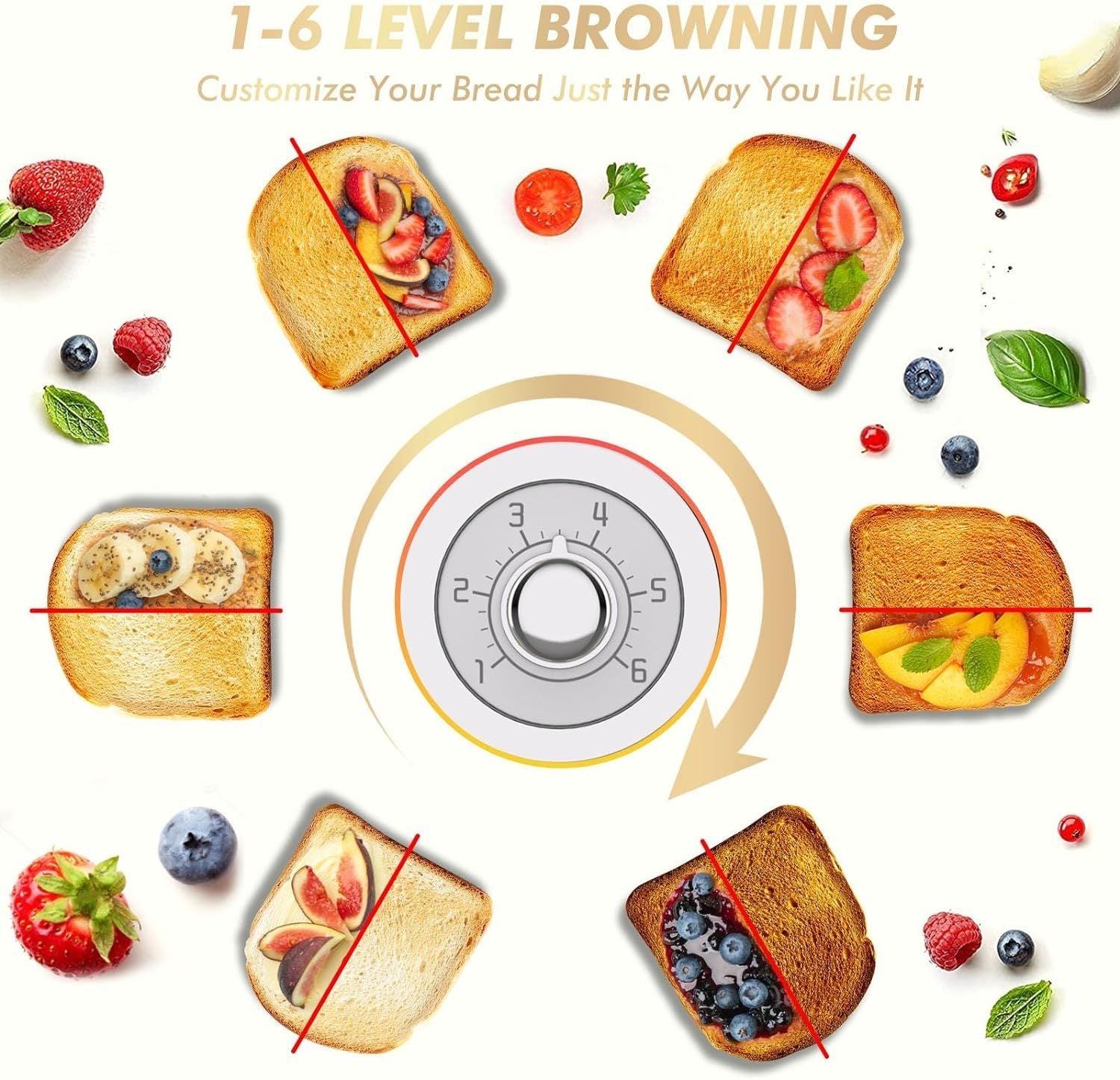 Retro 2-Slice Stainless Steel Toaster Smart Kitchen & Home