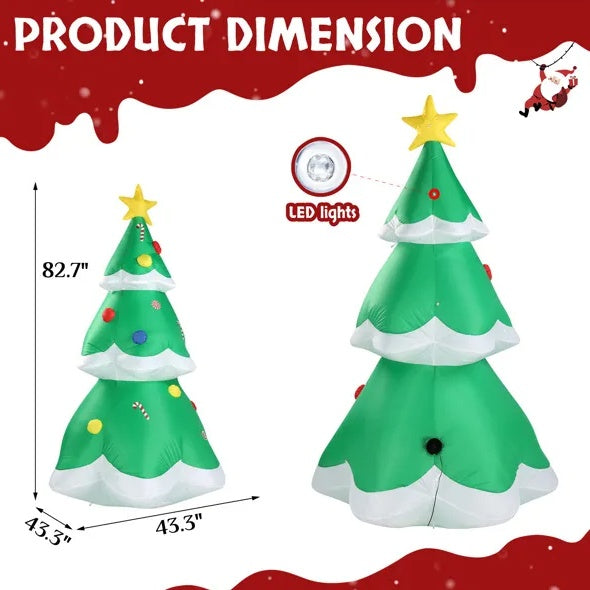6.9 FT Lighted Christmas Inflatable Decoration - Inflatable Christmas Tree CJ US