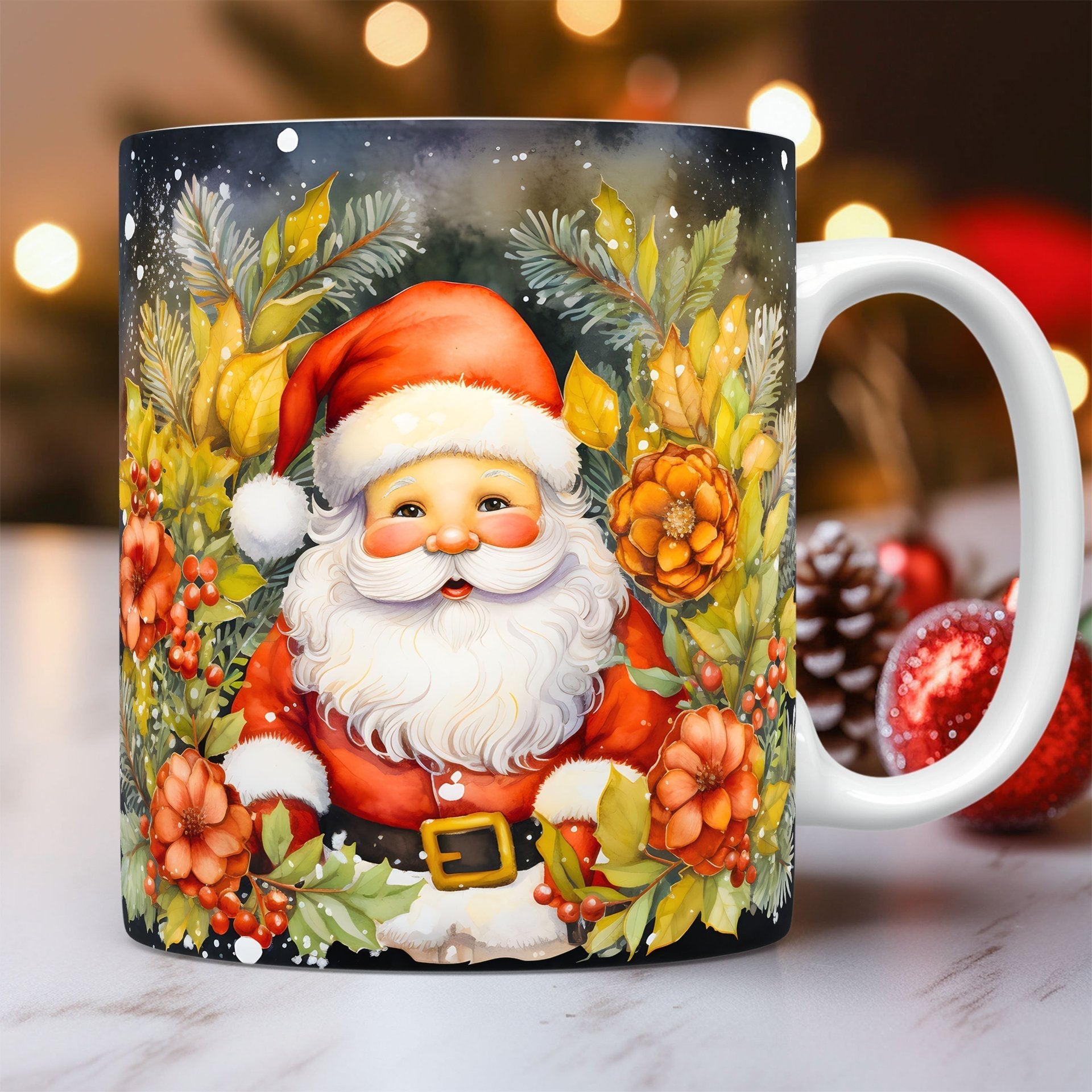☕ 3D Christmas Ceramic Mug – Santa & Snowman Holiday Coffee Cup CJ