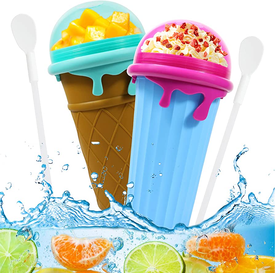 Magic Slushy Maker Cup – 500ml Squeeze & Freeze Smoothie Cup | No Blender Needed