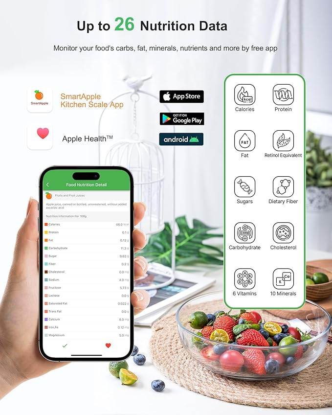 Smart Nutrition Food Scale with Bluetooth app - SmartPursue™