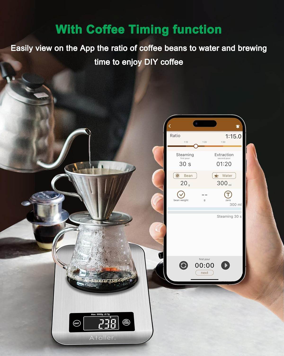 Smart Nutrition Food Scale with Bluetooth app - SmartPursue™