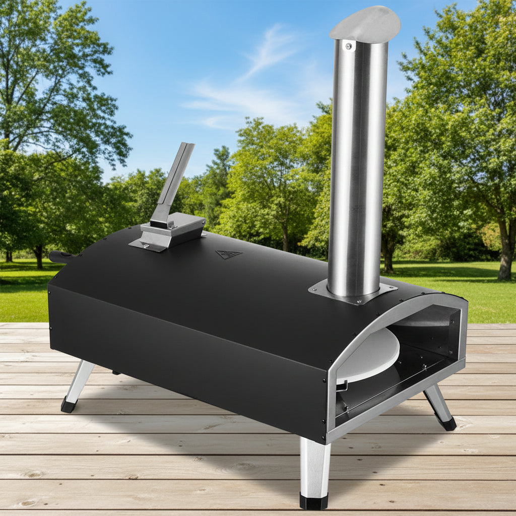 12″ Portable Outdoor Wood-Pellet Pizza Oven CJ US
