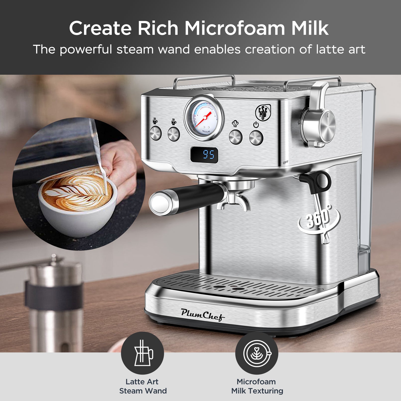☕ 20-Bar Professional Espresso Machine Smart Kitchen & Home