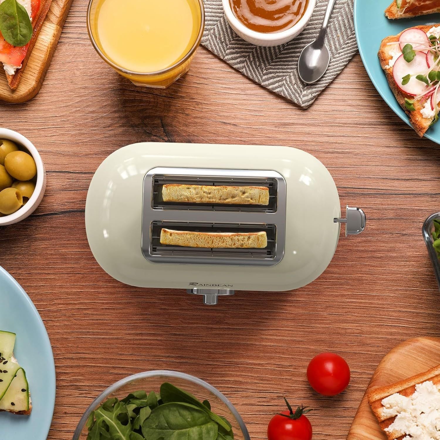 Retro 2-Slice Stainless Steel Toaster Smart Kitchen & Home