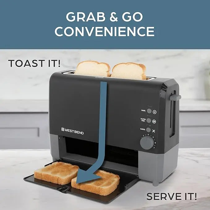Slide‑Through Bagel Gluten‑Free Toaster - SmartPursue™