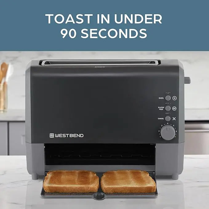 Slide‑Through Bagel Gluten‑Free Toaster - SmartPursue™