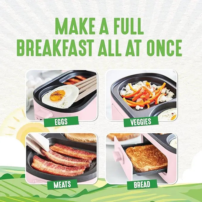 3-in-1 Breakfast Station – Ceramic Nonstick Griddles - SmartPursue™