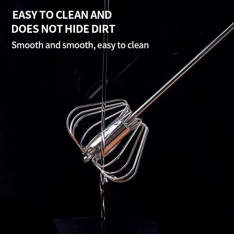 Semi-Automatic Stainless Steel Egg Beater - SmartPursue™