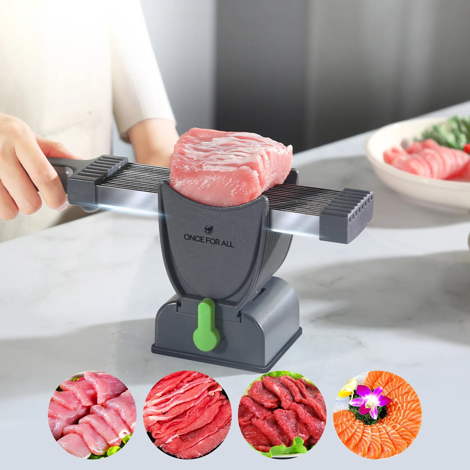 Manual Meat Slicer & Cleaver Set – Slice Strip & Cube Fresh Meat - SmartPursue™
