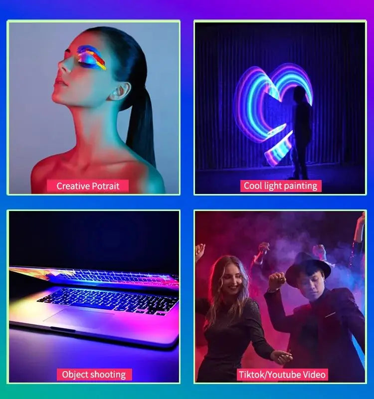 🌈 Luxceo Q508A RGB LED Wand – Studio Light with Battery & Remote - SmartPursue™