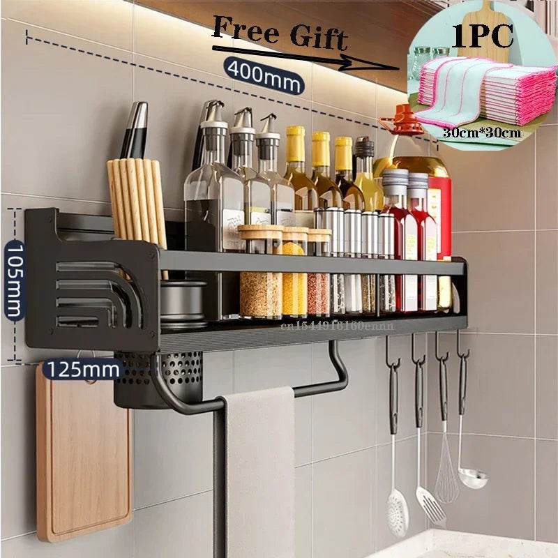Wall-Mounted Kitchen Spice Rack Organizer - SmartPursue™