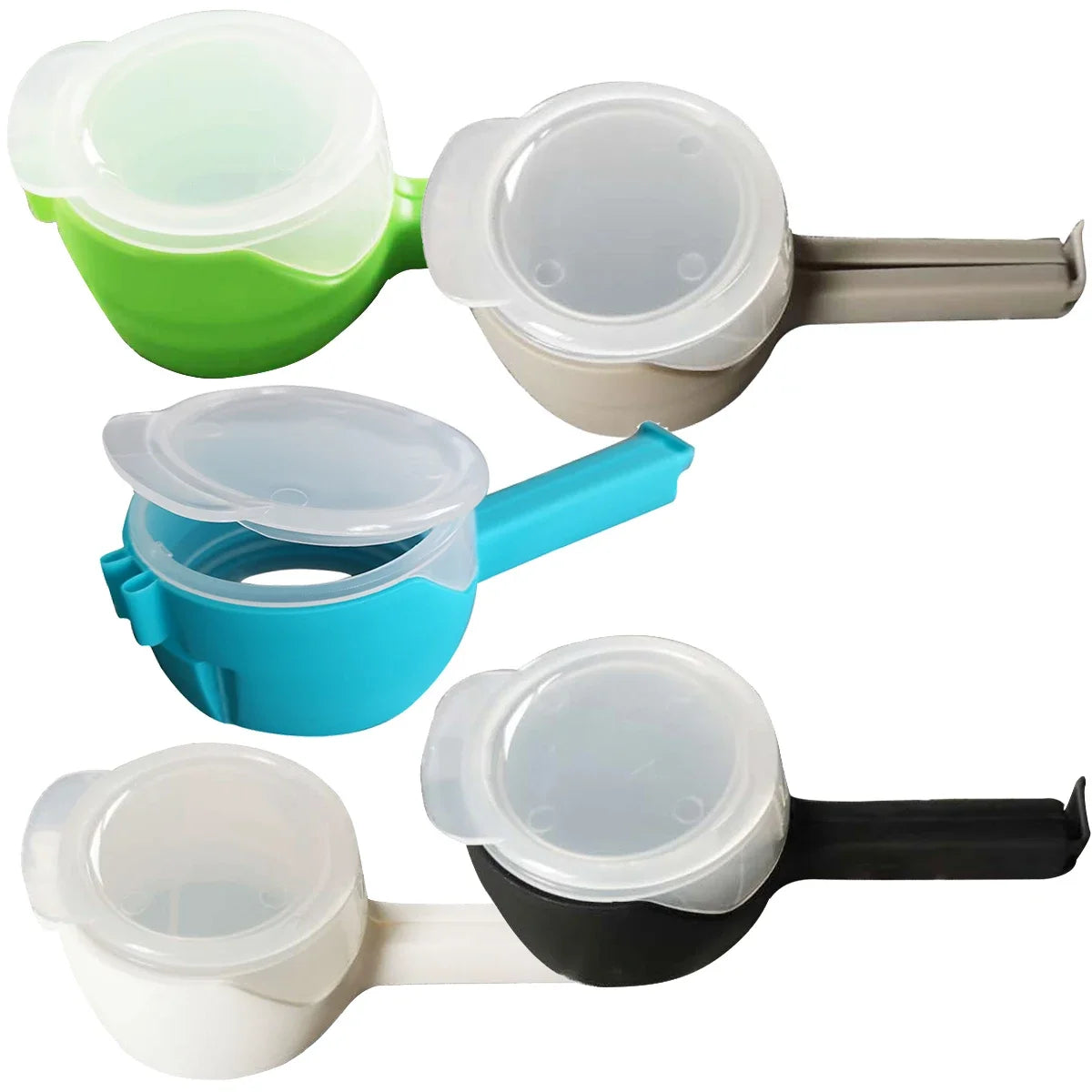 🥨 Food Storage Bag Sealing Clips with Pour Spouts Smart Kitchen & Home