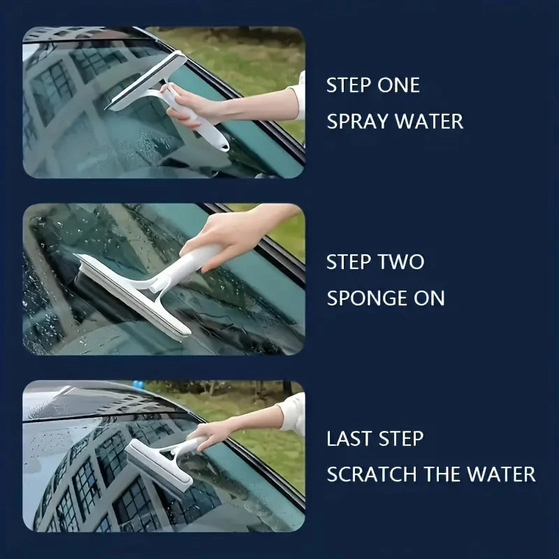 3-in-1 Glass Cleaner Tool – Window Scraper with Built-In Spray Bottle - SmartPursue™