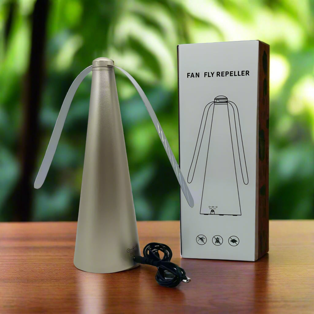 🪰 Fly Repeller Table Fan – Portable USB or Battery Powered Insect Repellent Fan SmartPursue™