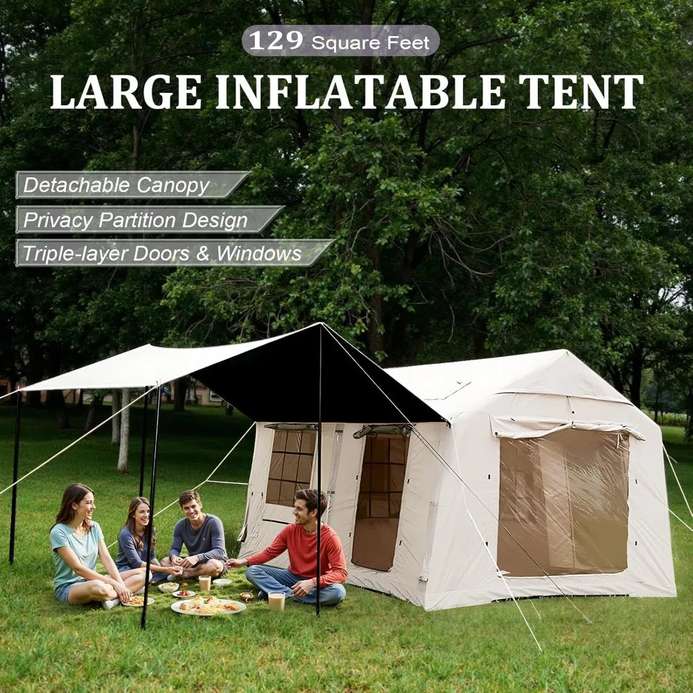 🏕️ 10–12 Person Inflatable Camping Tent - SmartPursue™