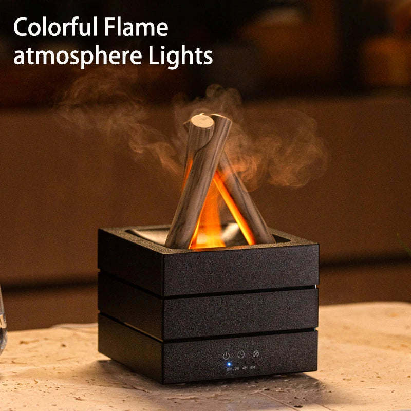 🔥 280ml Flame Aroma Diffuser – USB Humidifier with Remote & LED Light Diversi Fusion™