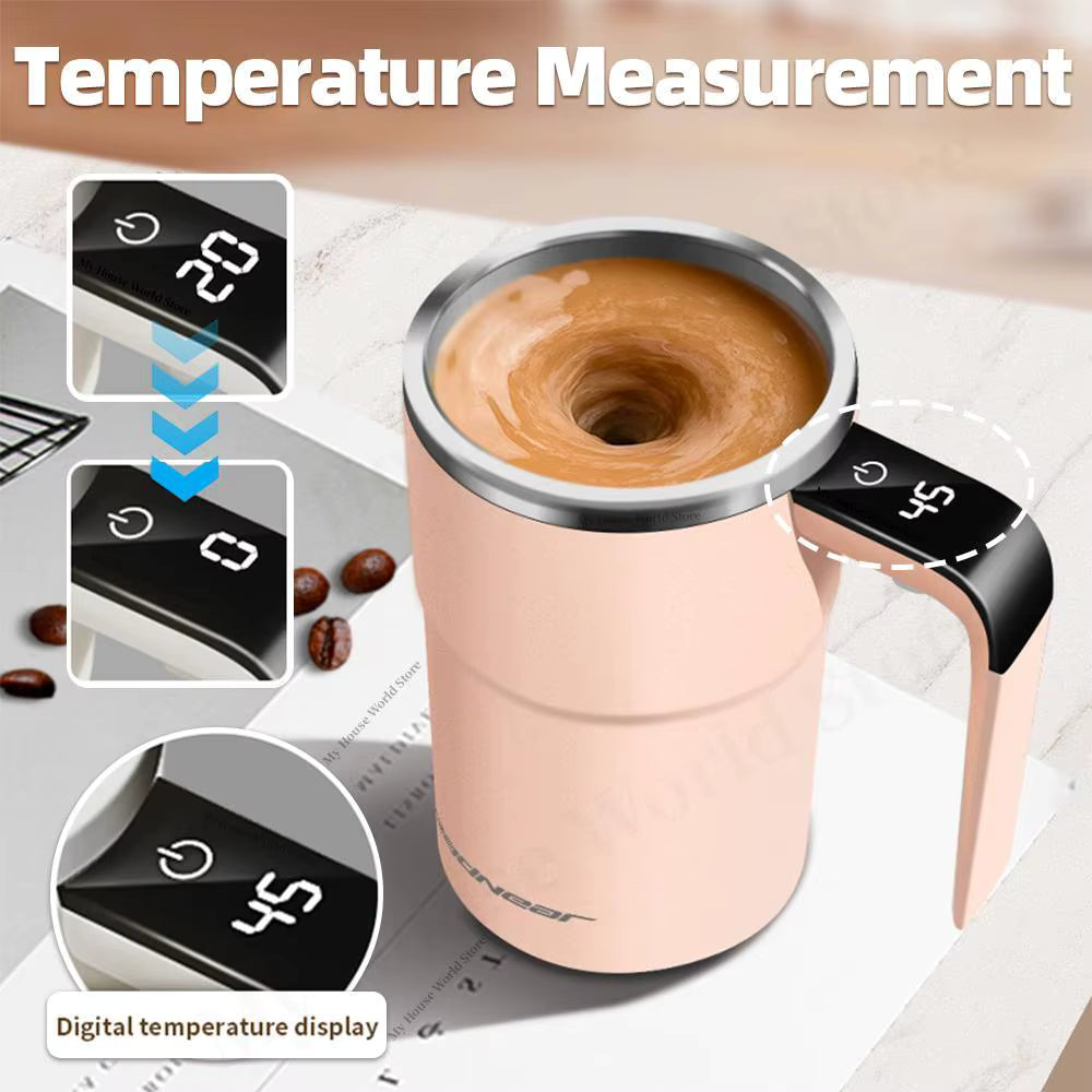 Automatic Self-Stirring Mug with Temperature Display Smart Kitchen & Home