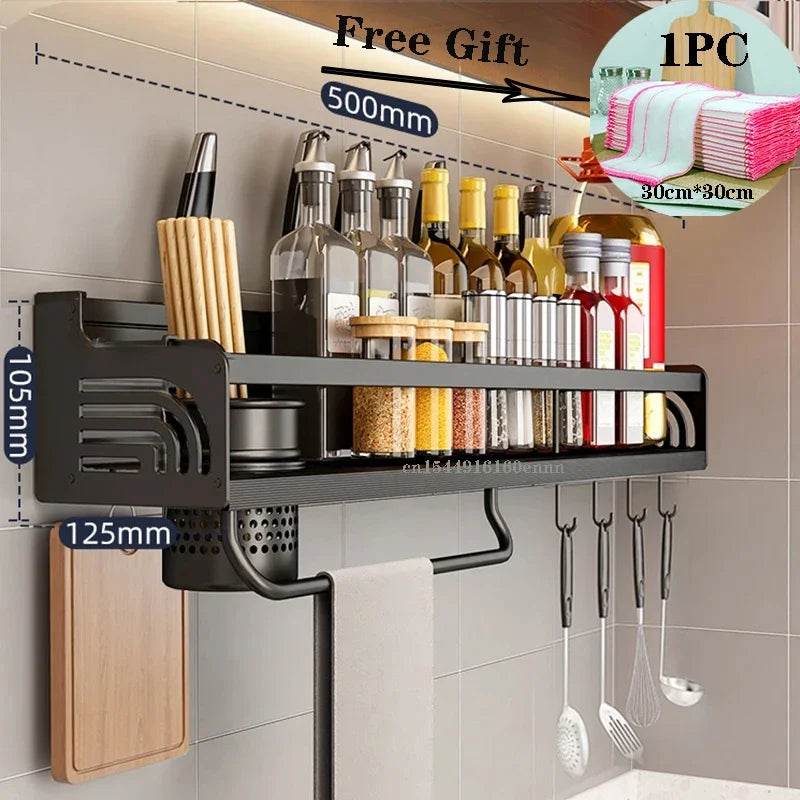 Wall-Mounted Kitchen Spice Rack Organizer - SmartPursue™