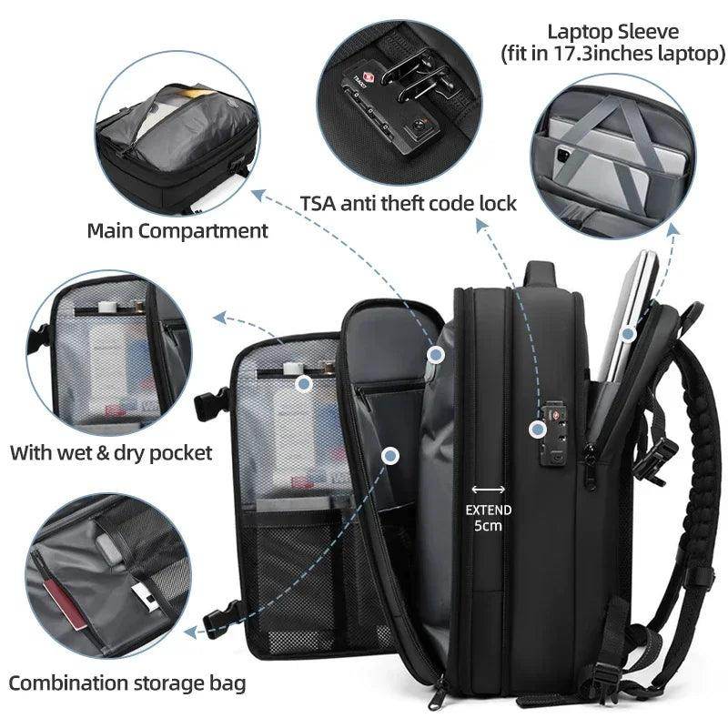 Airbag Backpack Vacuum – Large Capacity Travel Backpack - SmartPursue™