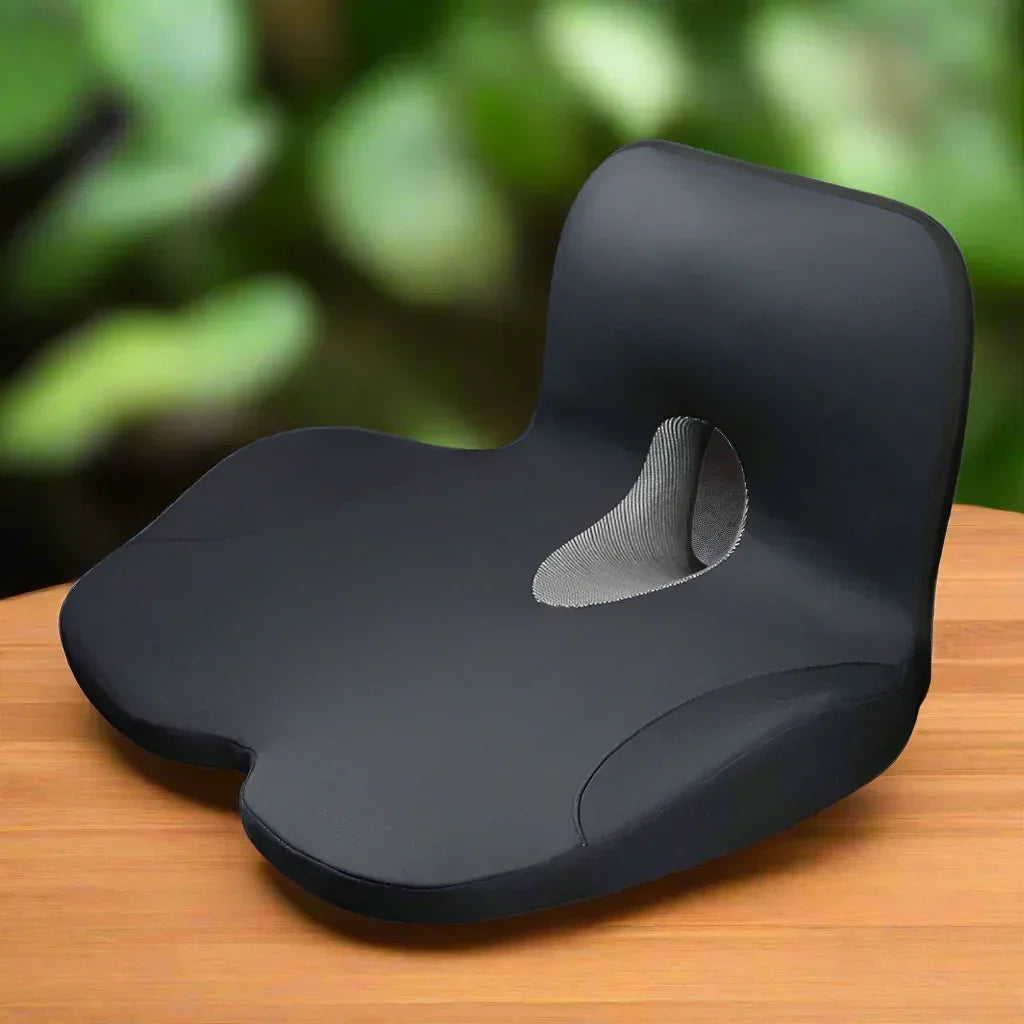 🪑 Memory Foam Seat Cushion & Back Support Pillow Set - SmartPursue™