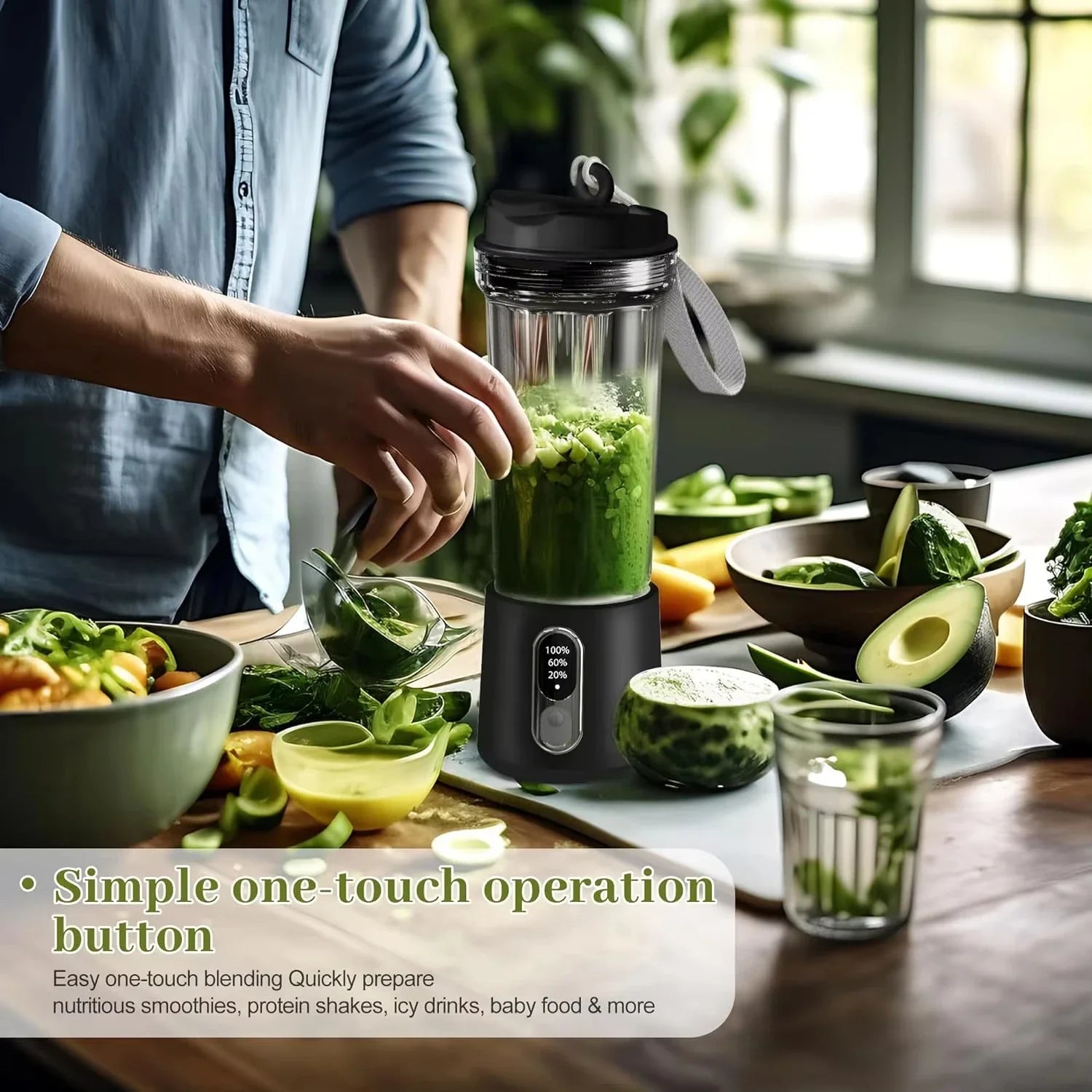 180W USB Rechargeable Portable Blender - SmartPursue™