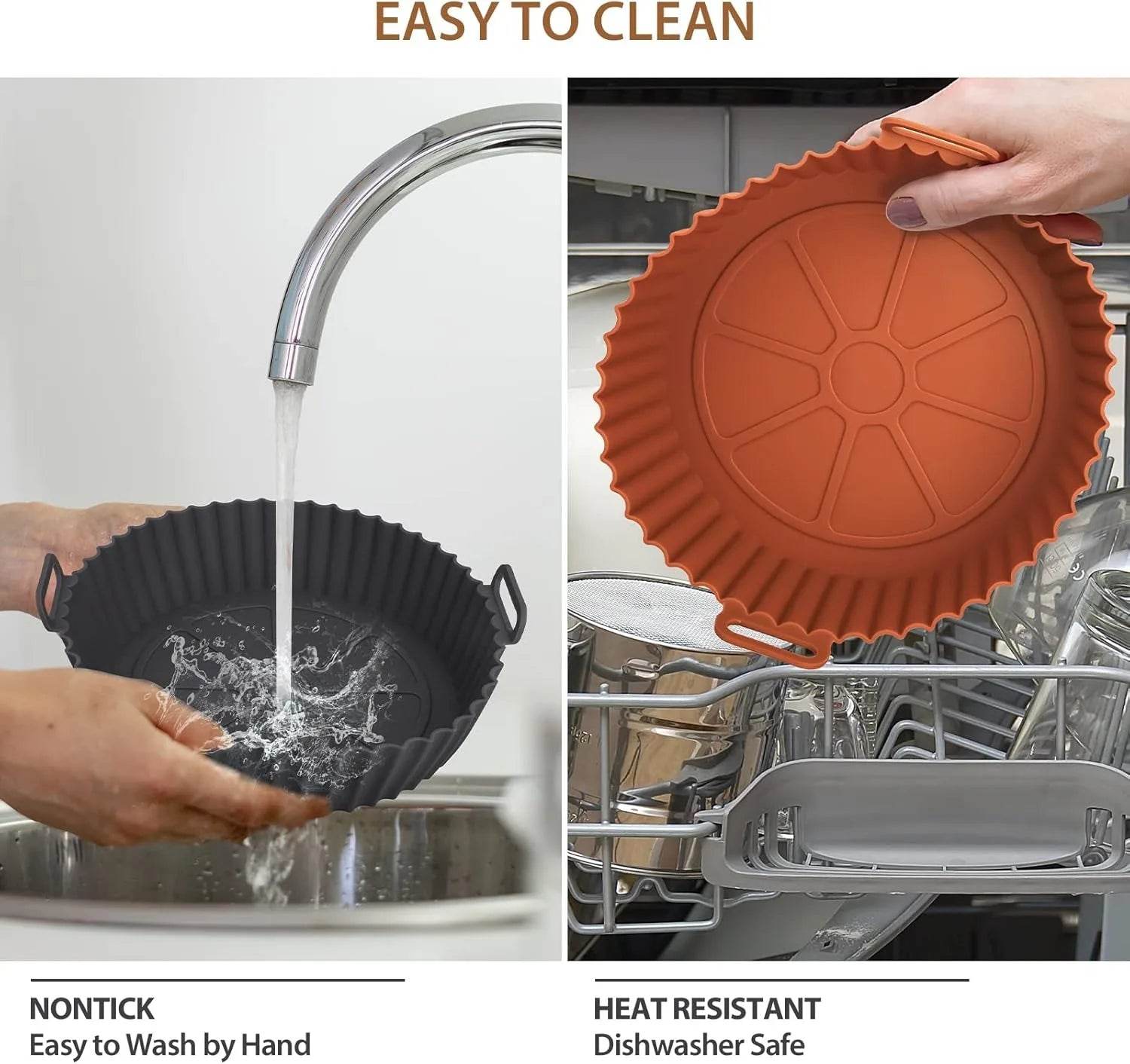 Reusable Silicone Air Fryer Basket – Non-Stick Tray for Crispy Pizza, Chicken & Fries - SmartPursue™