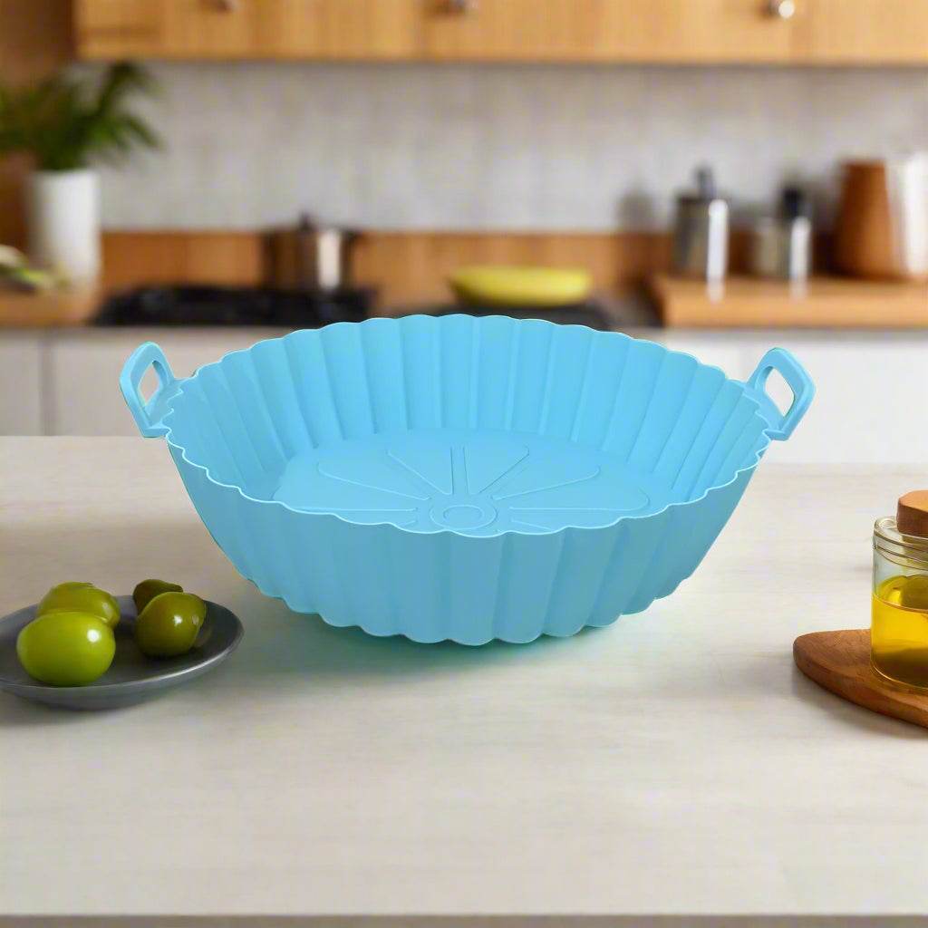 Reusable Silicone Air Fryer Basket – Non-Stick Tray for Crispy Pizza, Chicken & Fries - SmartPursue™