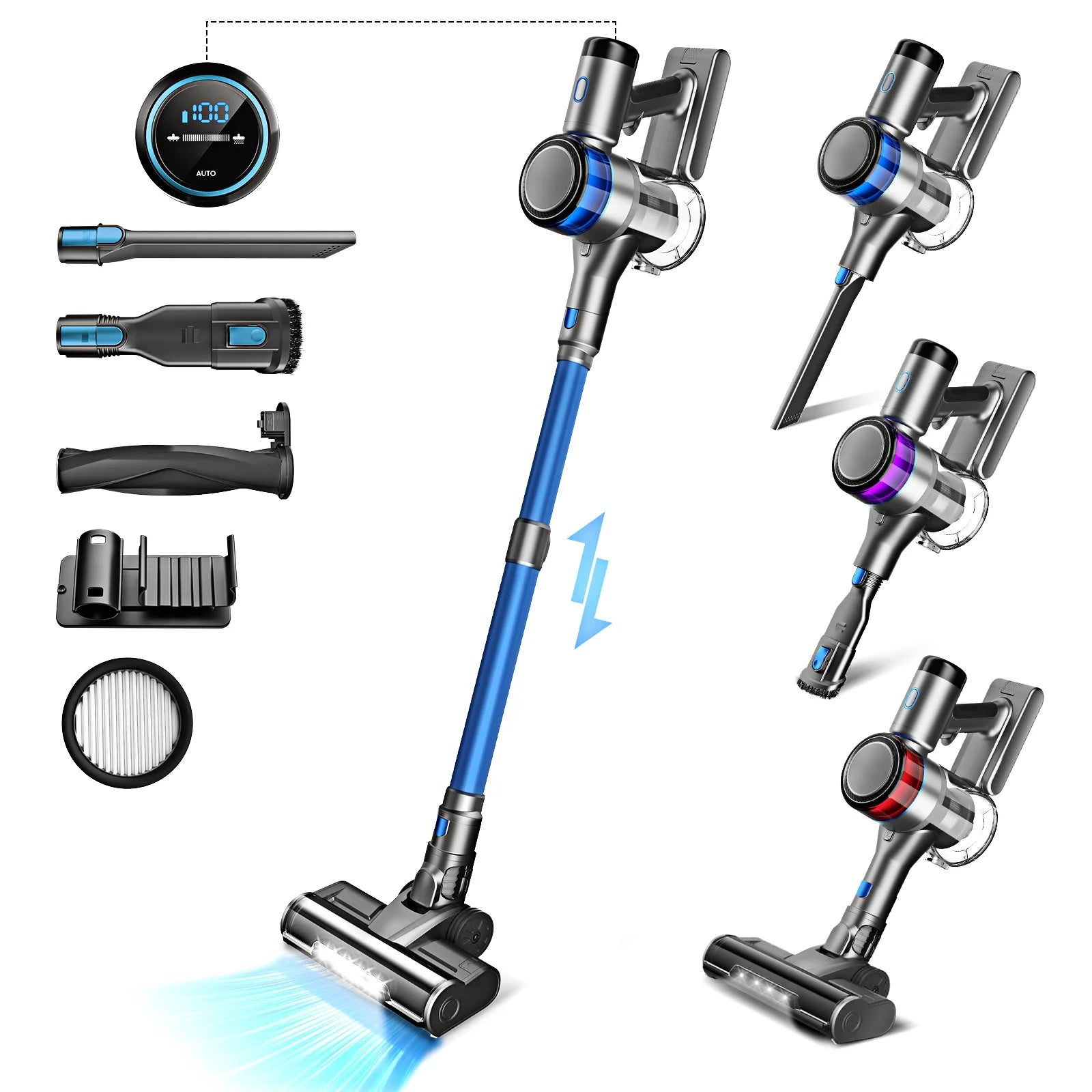 🧹 Powerful 45 kPa Cordless Stick Vacuum – Smart Cleaning for Every Surface - SmartPursue™