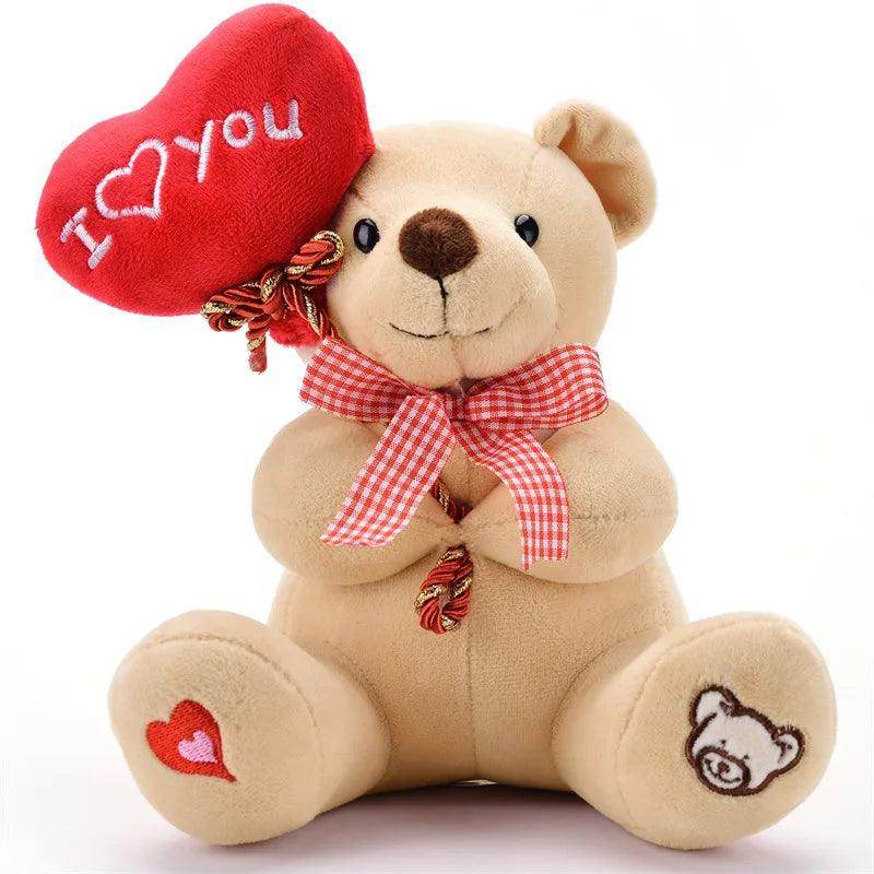 Cartoon Teddy Bear Holding Heart Plush Toy - SmartPursue™