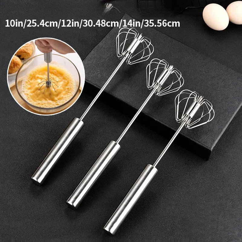 Semi-Automatic Stainless Steel Egg Beater Smart Kitchen & Home