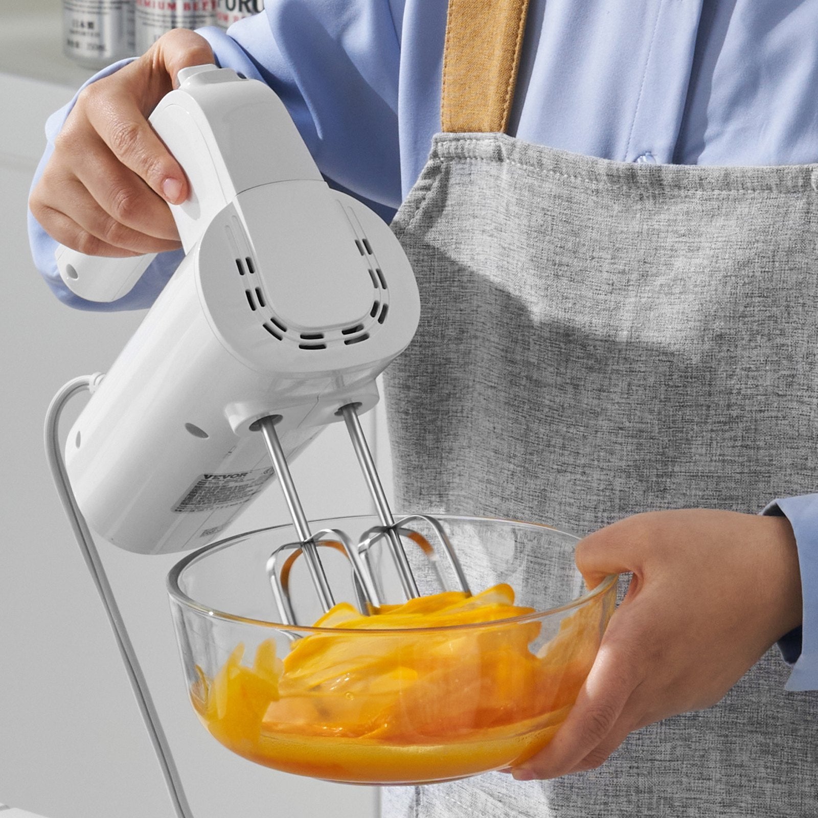🍰 Digital Electric Hand Mixer – 5-Speed, 200W, Turbo-Boost CJ US