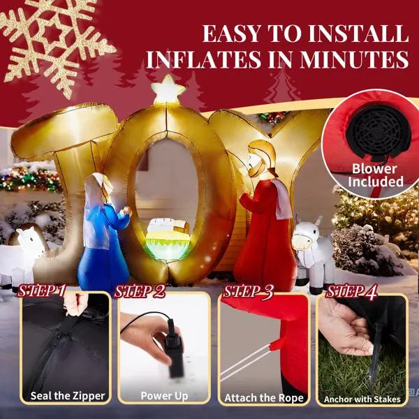 7.5FT Lighted Christmas Inflatable Decoration CJ US