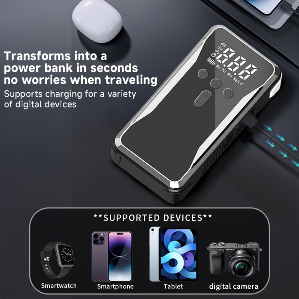 12V Car Jump Starter with Air Compressor - SmartPursue™