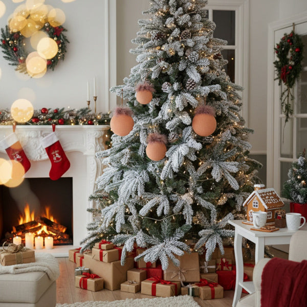🎄 4PCS Christmas Ball Ornaments – Shiny Glass Hanging Tree Décor Set CJ US