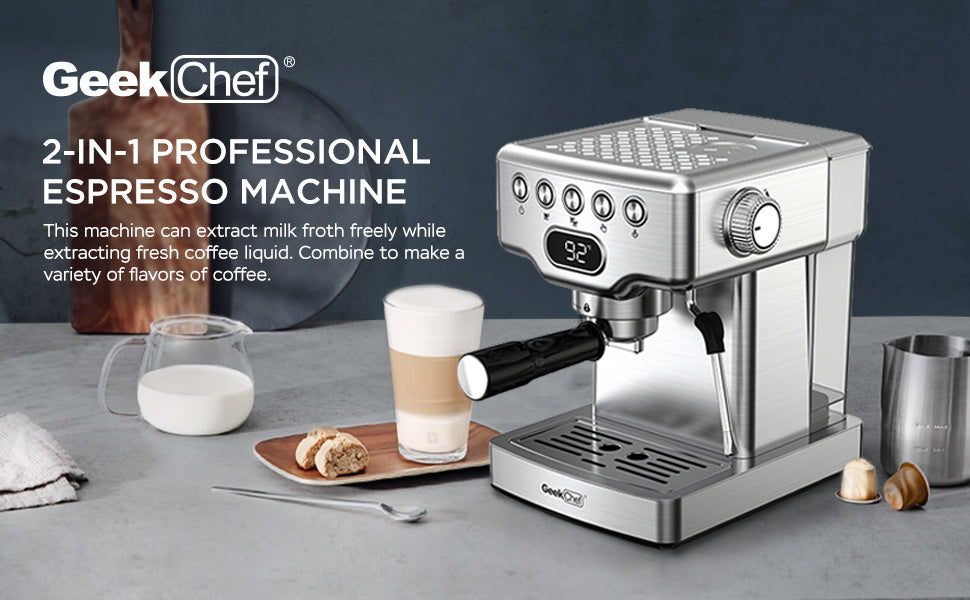 ☕ Geek Chef 20-Bar Espresso Machine Smart Kitchen & Home