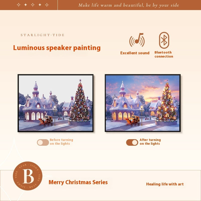 🎅 Mini Bluetooth Speaker – Christmas Painted Portable Gift CJ